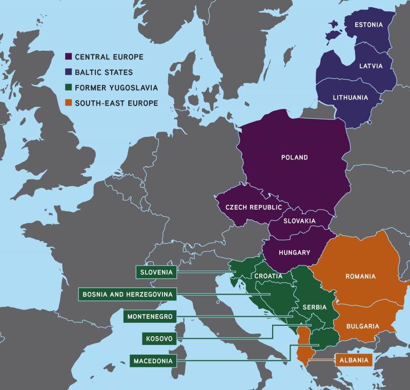 Central east. Eastern Europe Countries карта. Центральная Европа. Центрально-Восточная Европа страны. Страны центральной Европы.